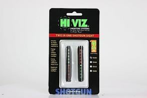 Hi-Viz Two-In-One Magnetic Front Narrow Green/Orange Fiber Optic Shotgun Sight - TO300