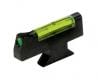 Hi-Viz LiteWave H3 Front for S&W Revolver with DX Type Spring Plunger Green Tritium Handgun Sight - SW3001G