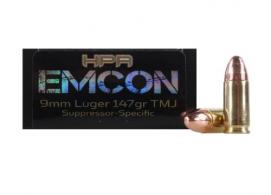 HPR Ammunition EMCON 9mm Total Metal Jacket 147 G