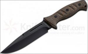 Boker Magnum Knife 6.75" 440 Stainless Spear Point Black Micarta - 02SC010