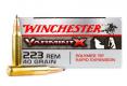 Winchester Varmint X Polymer Rapid Expansion 223 Remington Ammo 40 gr 20 Round Box