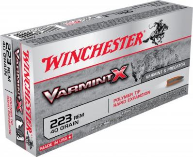 Winchester Varmint X Ammo 223 Remington  40 gr Polymer Rapid Expansion 20 Round Box - X223P1