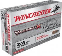 Winchester Varmint X 243Win 58gr Polymer Tip Rapid Expansion 20 Per Box/10 Case - X243P