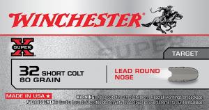 Winchester Ammo Super X 32 Short Colt Lead Round Nose 80 GR 50 Rounds