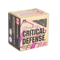 Hornady Critical Defense Hollow Point 38 Special Ammo 90gr 25 Round Box