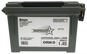 Independance 9mm 115 GR Full Metal Jacket 350C - 52502 Independance 9mm 115 GR Full Metal Jacket 350C - 52502