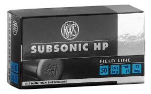 RWS .22 LR Subsonic 50 Rounds Per Box - 2132664 RWS .22 LR Subsonic 50 Rounds Per Box - 2132664