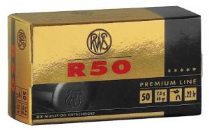 RWS 2134187 Premium Line R 50 22LR C-Class 40 GR 50 Rounds/Box - 2134187 RWS 2134187 Premium Line R 50 22LR C-Class 40 GR 50 Rounds/Box - 2134187