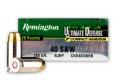 Main product image for Remington Ultimate Defense Jacketed Hollow Point 40 S&W Ammo 20 Round Box
