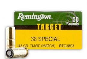 Remington Ammunition TARGET 38 Special 148 Gr Lead WC M - RTG38S3