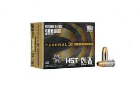 Federal HST Hollow Point 20RD 124gr 9mm 20rd box - P9HST1S