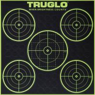 Truglo TG-11A6 Tru-See Self-Adhesive Paper 5-Bullseye Black/Green 6 Per Pkg