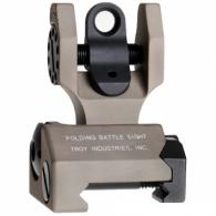 Troy Battle Sight Rear Folding Flat Dark Earth - SSIGFBSROFT