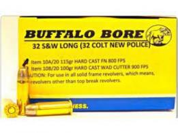 Buffalo Bore Ammunition 32 S&W Long 115GR Hard Cast F
