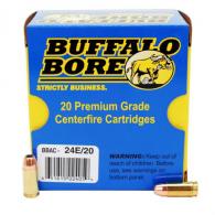 Buffalo Bore Personal Defense Jacketed Hollow Point 9mm+P Ammo 124 gr 20 Round Box - 24E/20