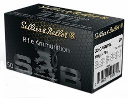 Sellier & Bellot Soft Point 30 Carbine ammo 110gr 50rd box - SB30B Sellier & Bellot Soft Point 30 Carbine ammo 110gr 50rd box - SB30B