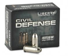 Liberty Civil Defense Hollow Point 40 S&W Ammo 60 gr 20 Round Box - 40SW Liberty Civil Defense Hollow Point 40 S&W Ammo 60 gr 20 Round Box - 40SW