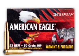 Main product image for Federal American Eagle Varmint & Predator Jacketed Hollow Point 223 Remington Ammo 50 Round Box