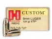 Main product image for Hornady Custom Hollow Point 9mm Ammo 124gr  25 Round Box