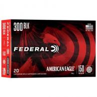 Federal American Eagle 300Blackout 150gr Full Metal Jacket Boat Tail 20 Per Box/25 Case - AE300BLK1 Federal American Eagle 300Blackout 150gr Full Metal Jacket Boat Tail 20 Per Box/25 Case - AE300BLK1