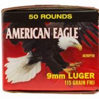 Federal American Eagle 9mm Luger 115 GR Full Metal Jacket 50 Bx/ 10 Cs - AE9D950
