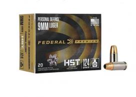 Federal PAE9124HST Personal Defense 9mm Luger 124 GR Full Metal Jacket (100)/HS - 10 Federal PAE9124HST Personal Defense 9mm Luger 124 GR Full Metal Jacket (100)/HS - 10