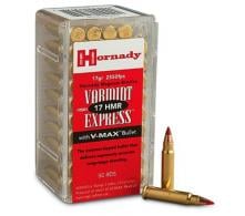 Hornady Varmint Express 17 HMR Ammo 17gr V-Max 50 Round Box - 83170