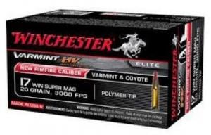 Winchester Varmint 17 WSM 20gr High Velocity Poly Tip 50rd box - S17W20 Winchester Varmint 17 WSM 20gr High Velocity Poly Tip 50rd box - S17W20