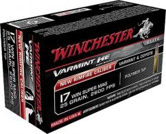 Winchester Varmint HE 17WSM Ammo 25gr Polymer Tip 50rd box - S17W25 Winchester Varmint HE 17WSM Ammo 25gr Polymer Tip 50rd box - S17W25
