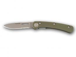 Knives of Alaska 00393FG Featherlite Hntr Folder D2 Drop Point Serr G10 OD - 00393FG