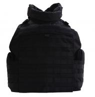 TACPROGEAR Vest Safety Tactical Black Medium Cordura Nylon - VCMTV1