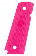 Hogue 45017 OverMolded Grip Panels Checkered Pink Rubber for 1911 Government - 131 Hogue 45017 OverMolded Grip Panels Checkered Pink Rubber for 1911 Government - 131