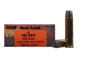 HSM Bear 460 S&W Magnum WFN 325 GR 20 Rounds Per Box, 25 Cas