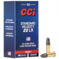 CCI Standard Velocity 22 LR Ammo 40gr Lead Round Nose 50rds - 0035 CCI Standard Velocity 22 LR Ammo 40gr Lead Round Nose 50rds - 0035