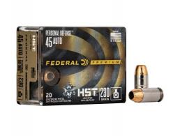 FEDERAL HST AMMO 45ACP 230GR JHP 20RD BOX - P45HST2S FEDERAL HST AMMO 45ACP 230GR JHP 20RD BOX - P45HST2S