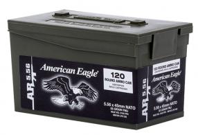FED American Eagle Lake City 5.56 NATO 55 Grain FMJ 120rd Mini Ammo Can Case - XM193LPC120/Case FED American Eagle Lake City 5.56 NATO 55 Grain FMJ 120rd Mini Ammo Can Case - XM193LPC120/Case