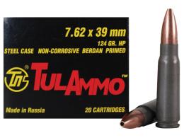 Tulammo Centerfire Rifle 7.62mmX39mm 124GR Hollow P - UL076204