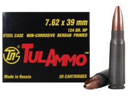 Tulammo Centerfire Rifle 7.62mmX39mm 124GR Hollow P - UL076204 Tulammo Centerfire Rifle 7.62mmX39mm 124GR Hollow P - UL076204