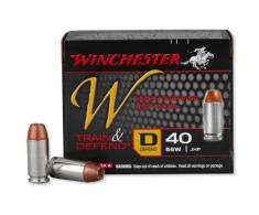 Winchester Ammo Train 40 S&W Full Metal Jacket 180 GR 50 Box/10 Case - W40SWT Winchester Ammo Train 40 S&W Full Metal Jacket 180 GR 50 Box/10 Case - W40SWT