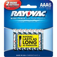 Rayovac Battery 1.5V Alkaline AAA 6PK - 8246F