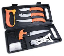 Outdoor Edge WP2 Wild Pak Multiple Skinner w/Gut Hook/Saw/Caper Plain/Saw 420J2 Stainless Steel Blade FRN Orange Handle - 75 Outdoor Edge WP2 Wild Pak Multiple Skinner w/Gut Hook/Saw/Caper Plain/Saw 420J2 Stainless Steel Blade FRN Orange Handle - 75