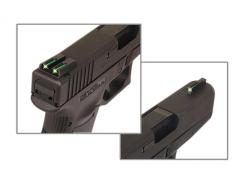 TruGlo TFO for 1911 with Novak 260 Front, 500 Rear Green Fiber Optic Handgun Sight - TG131NT3