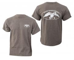 Duck Commander White Logo Charcoal T-Shirt Lg Cotton - DCSHIRTCWL