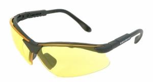 Radians Revelation Glasses 99.9% UV Rated, Anti-Fog Yellow Lens with Black Frame, Adjustable Temple Sleeves & Soft Rubb