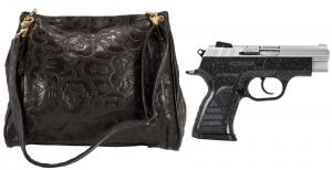 EUROPEAN AMERICAN ARMORY Pavona Cmpt Purse Set DA/SA 9mm 3.6" 13+1 Charcoal/Silver Brwn Purse - 999510 EUROPEAN AMERICAN ARMORY Pavona Cmpt Purse Set DA/SA 9mm 3.6" 13+1 Charcoal/Silver Brwn Purse - 999510