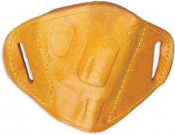 Bulldog Belt Slide Large Automatic Handgun Holster Right Hand Leather Tan - MLTL