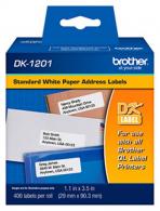 Brother Labels Standard White 1.1"x3 5" Roll of 400 - DK1201