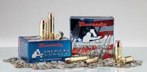 Main product image for Hornady American Gunner Jacketed Hollow Point 9mm+P Ammo 25 Round Box