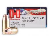 Main product image for Hornady American Gunner XTP Ammo 9mm+P 124gr  25 Round Box