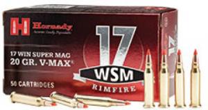 Hornady Varmint Express .17 WSM  (WSM) 20 GR V-Max 50 - 83180